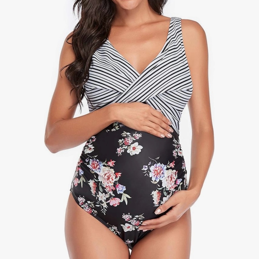XL SUMMERSUNSHINE Maternity One Piece Swimwear Pregnancy Swimsuit Bathing Suit